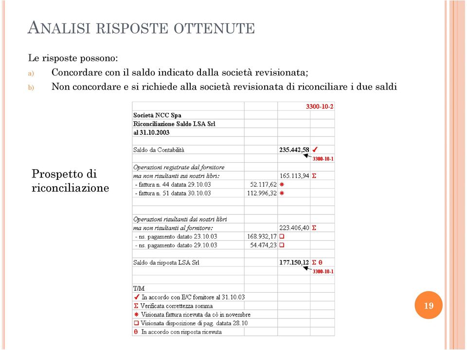 revisionata; b) Non concordare e si richiede alla