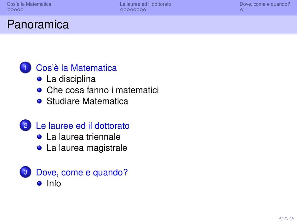 2 Le lauree ed il dottorato La laurea triennale