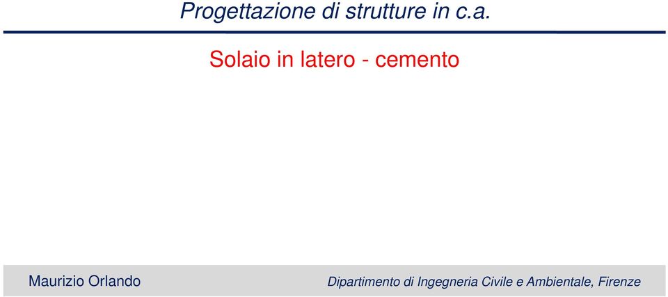 c.a. Solaio in