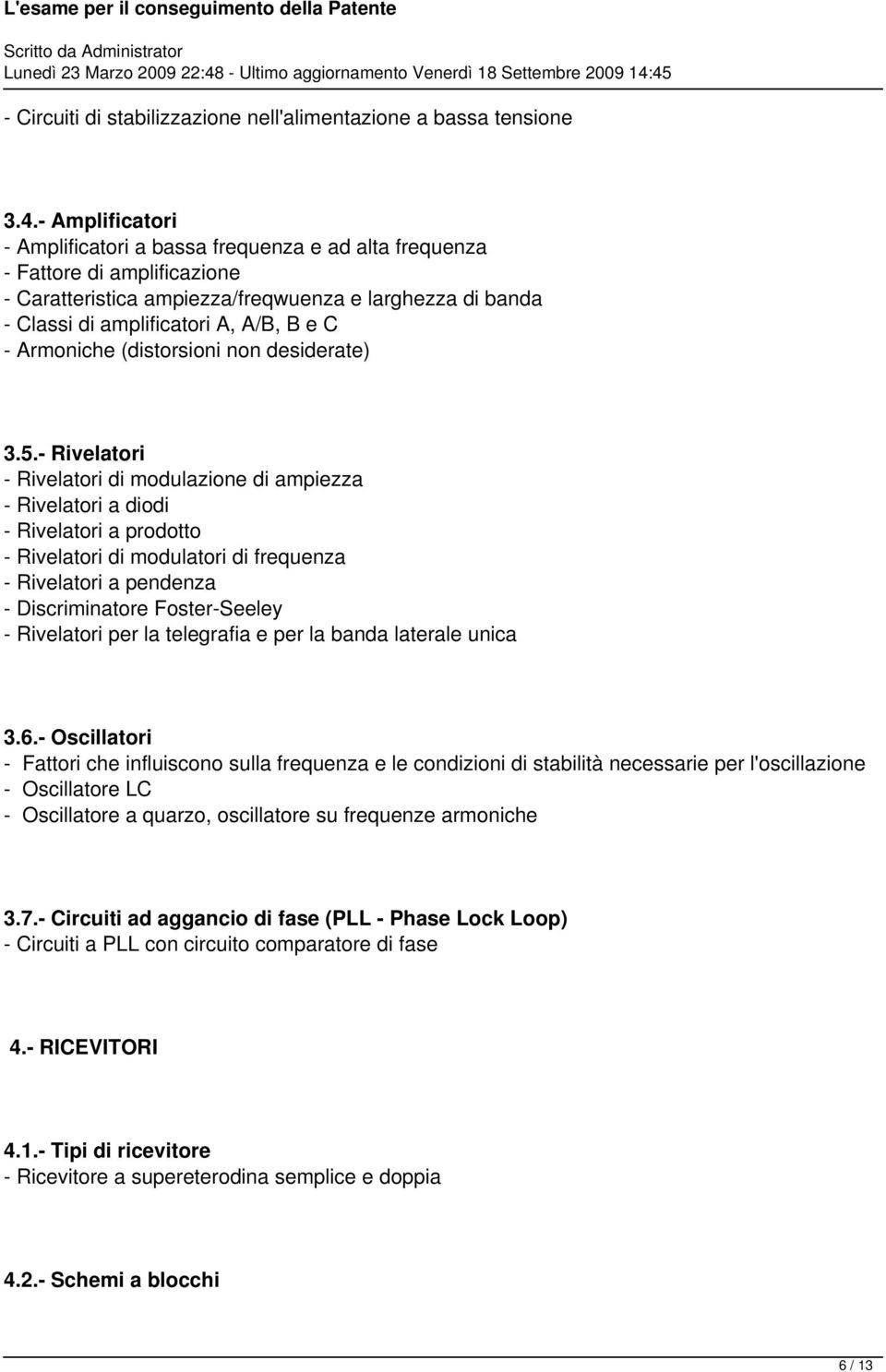 Armoniche (distorsioni non desiderate) 3.5.