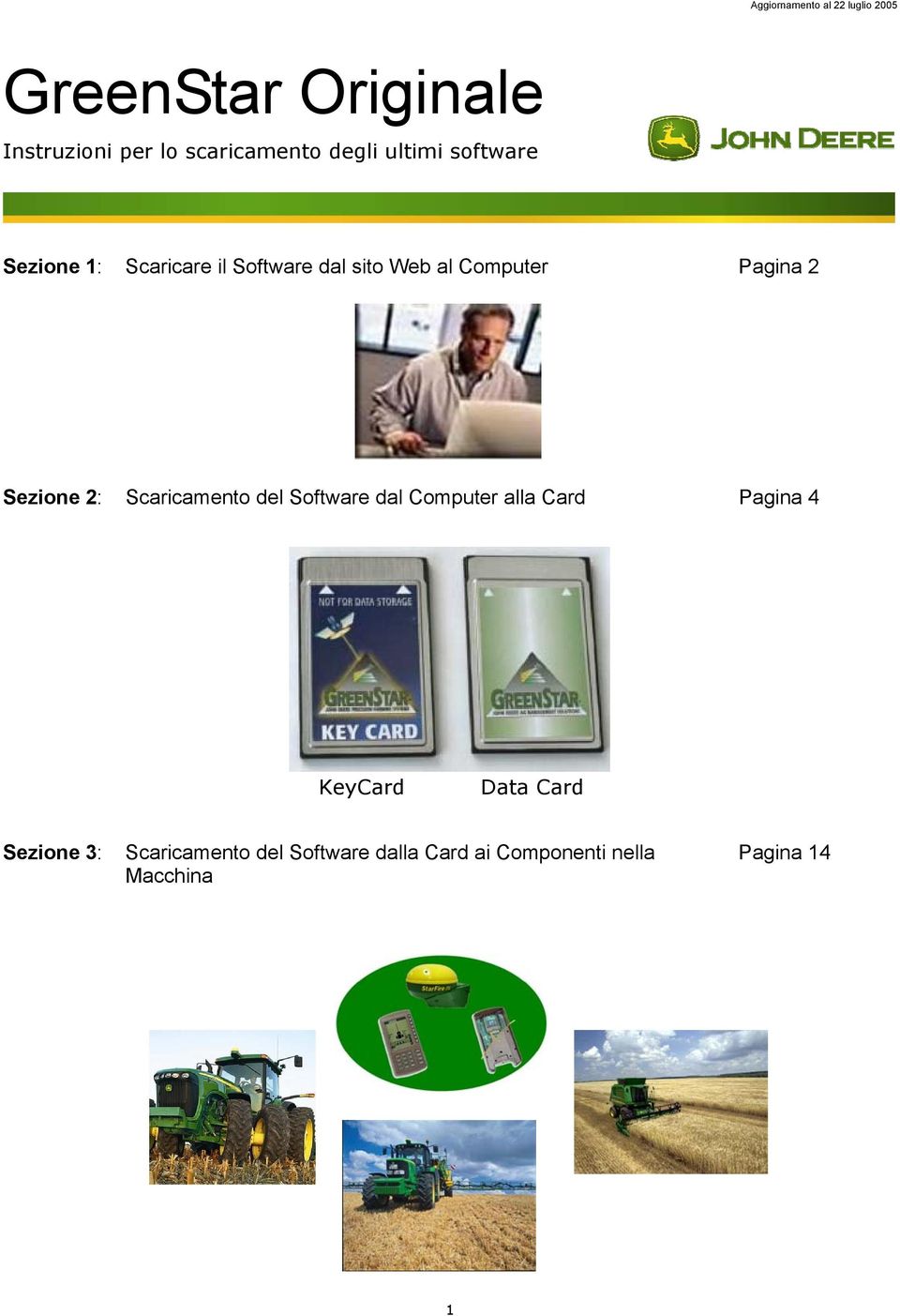 2 Sezione 2: Scaricamento del Software dal Computer alla Card Pagina 4 KeyCard Data