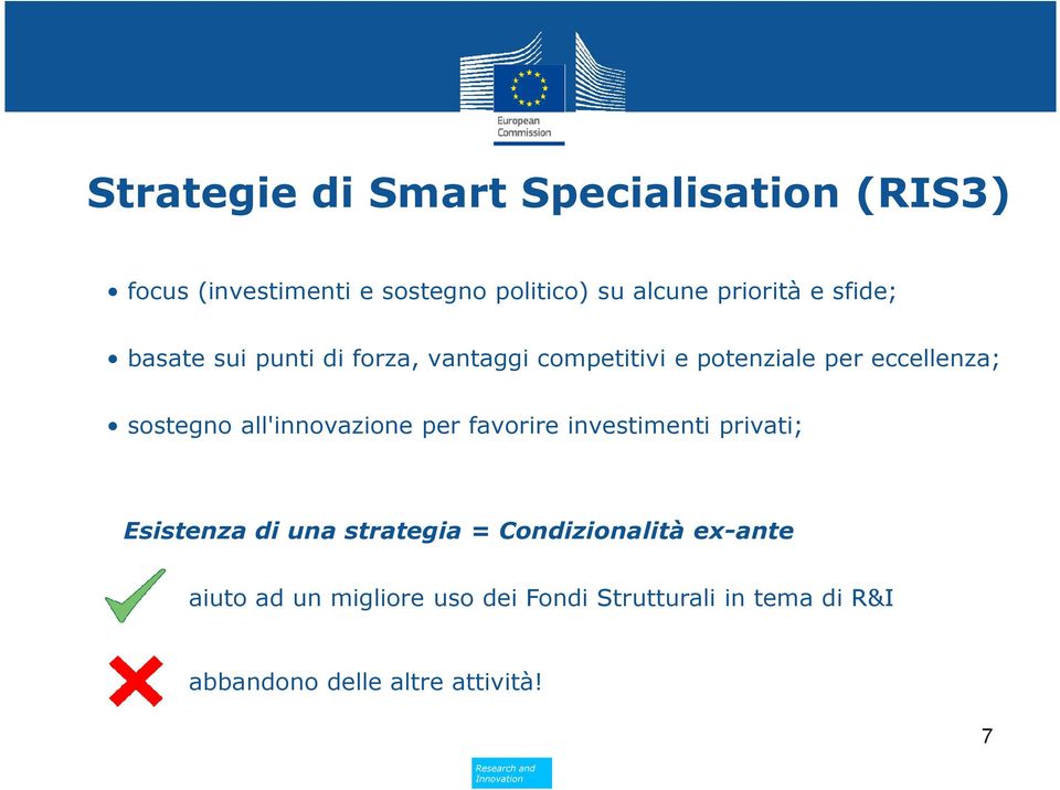 sostegno all'innovazione per favorire investimenti privati; Esistenza di una strategia =