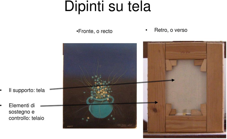 supporto: tela Elementi di