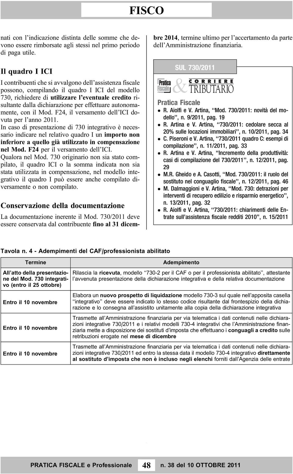 Il quadro I ICI I contribuenti che si avvalgono dell assistenza fiscale possono, compilando il quadro I ICI del modello 730, richiedere di utilizzare l eventuale credito risultante dalla