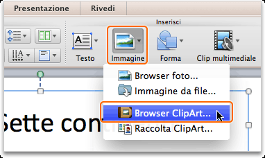 Fare clic sul segnaposto Fare clic per inserire il titolo e digitare Sette continenti.