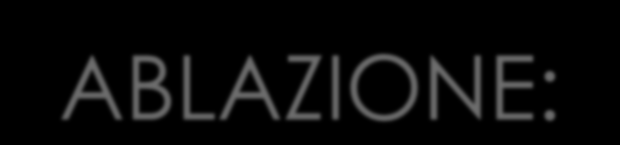 ABLAZIONE: alcune considerazioni per controllare troppo facili e non giustificati entusiasmi non è il trattamento di prima scelta per la maggior parte dei pazienti è una procedura chirurgica