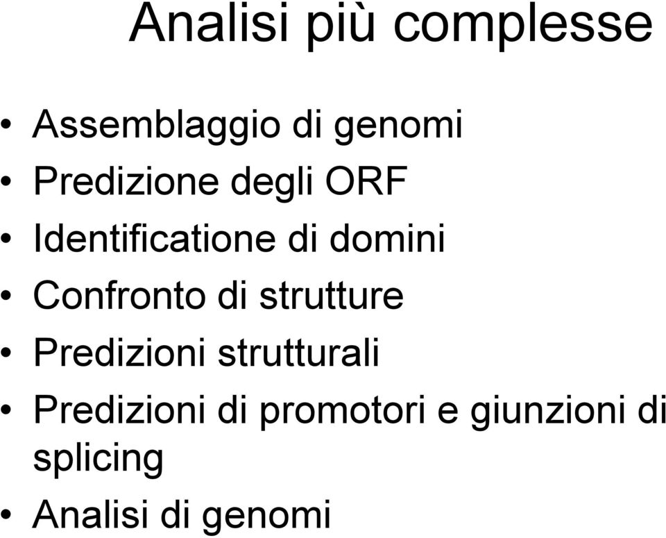 Confronto di strutture Predizioni strutturali