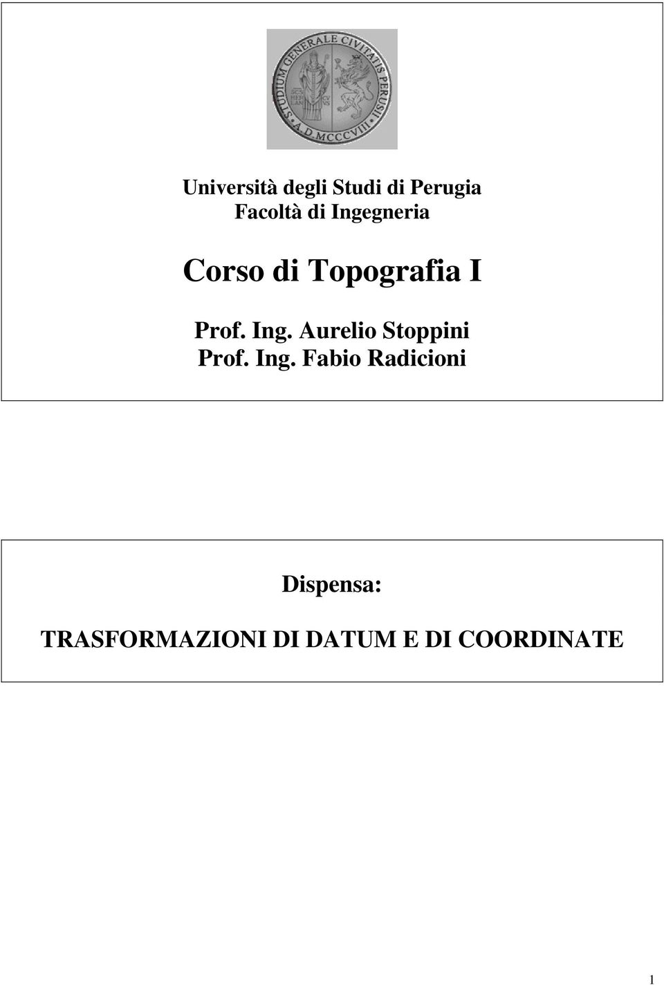 Aurelio Stoppini Prof. Ing.
