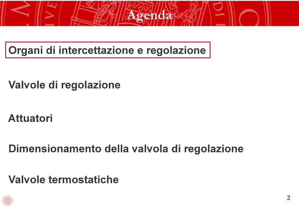 Attuatori Dimensionamento della