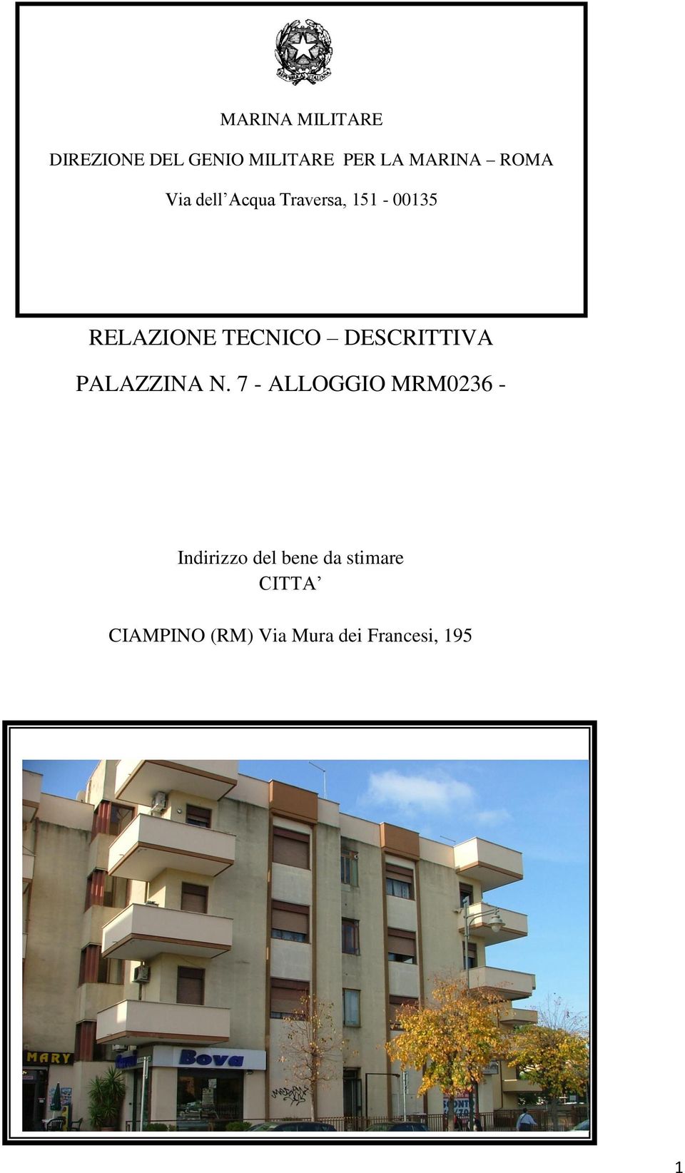 DESCRITTIVA PALAZZINA N.