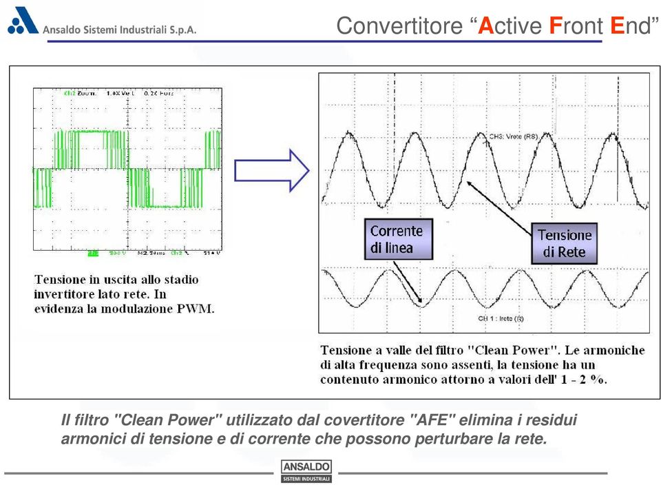 "AFE" elimina i residui armonici di