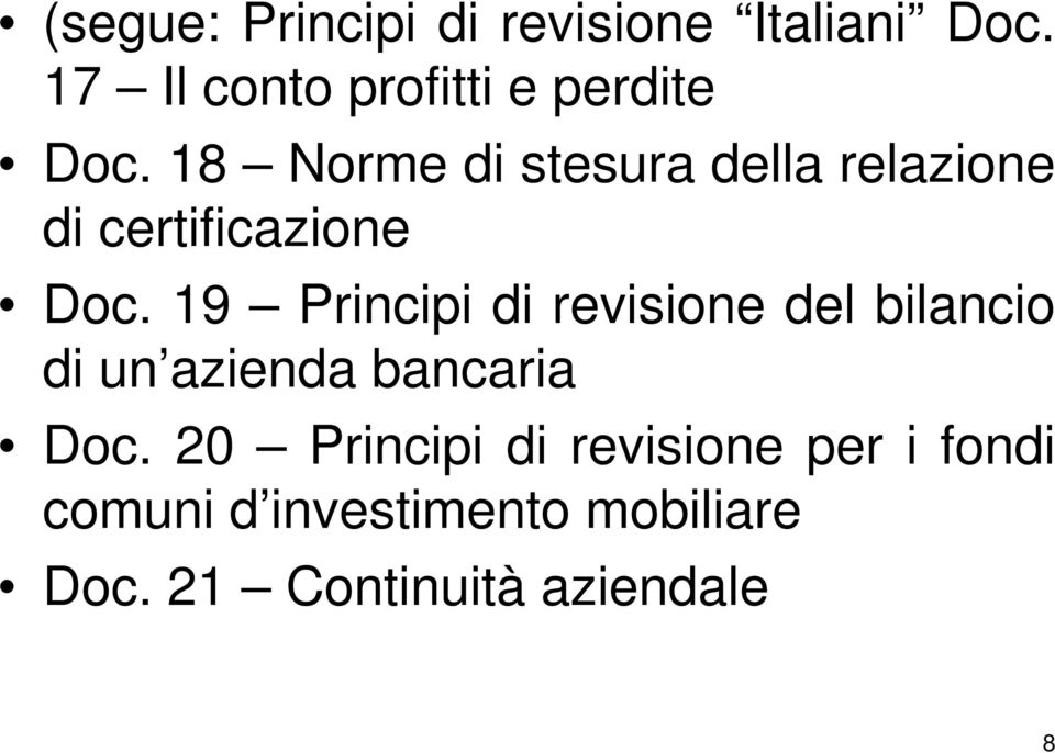 18 Norme di stesura della relazione di certificazione Doc.