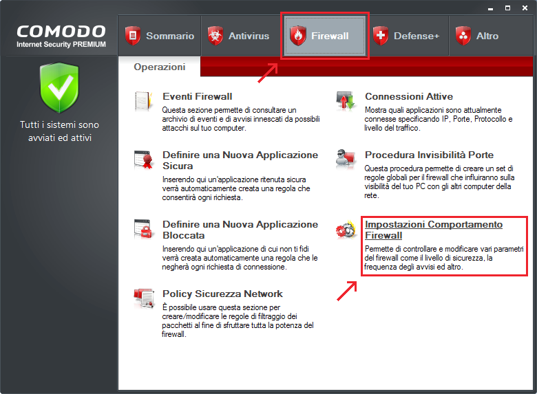 Configurare Comodo Internet Security 5.