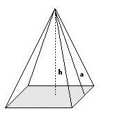 La piramide retta a base quadrangolare L area
