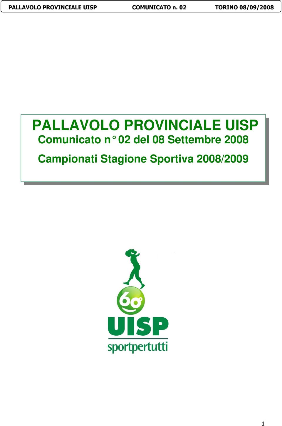 Settembre 2008 Campionati