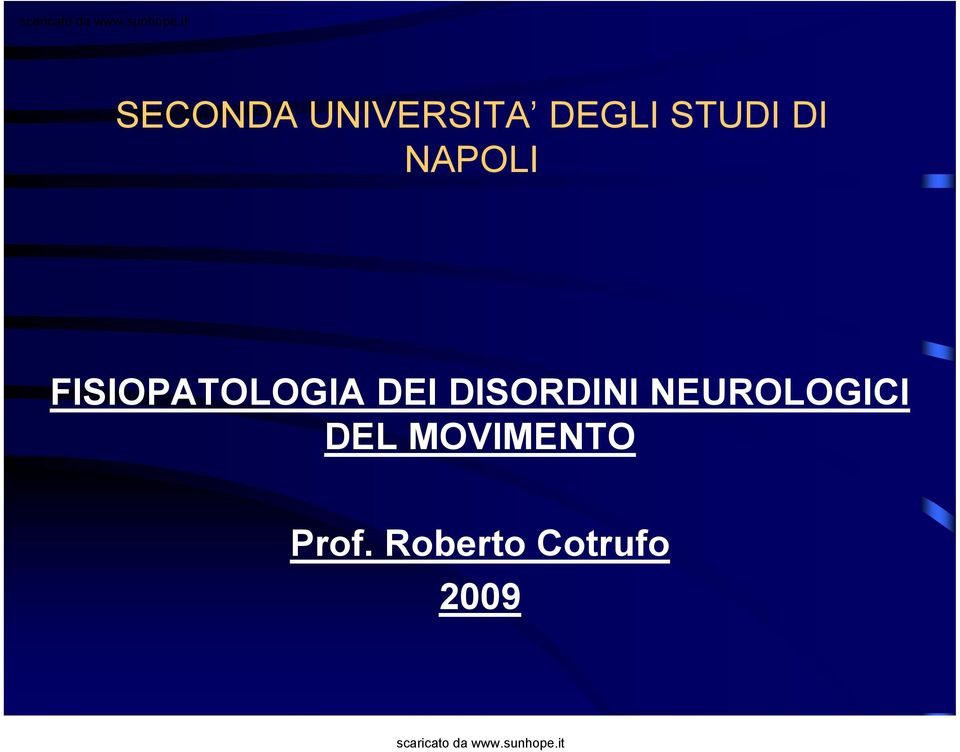 DISORDINI NEUROLOGICI DEL