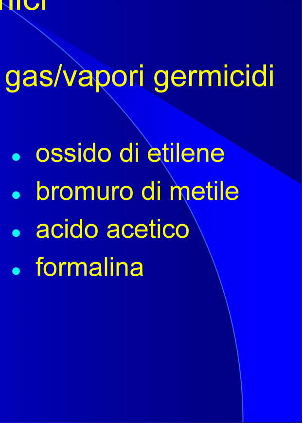 Disinfezione Agenti chimici Soluzioni gas/vapori germicidi disinfettanti soda caustica lisciva di soda