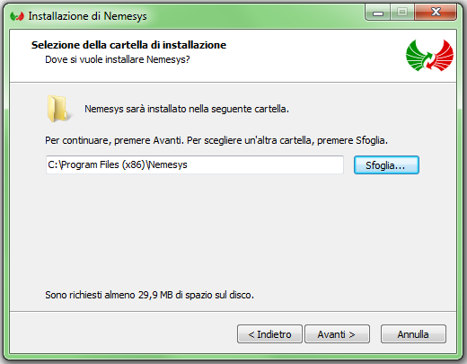 Leggere e controllare che tutte le condizioni per l'esecuzione della misura sia rispettate, quindi cliccare su Avanti per procedere con l installazione.