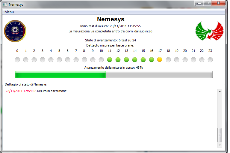 6. Interfaccia utente L'utente, cliccando sull'icona Nemesys GUI presente sul Desktop potrà accedere all interfaccia utente del programma.