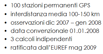 I Sistemi attualmente in uso sono: - ROMA40 (Gauss-Boaga, UTM) Elissoide: Internazionale Hayforrd Orientamento: Roma Monte Mario Realizzazione: Rete del 1 Ordine Sistema Cartografico: Gauss-Boaga