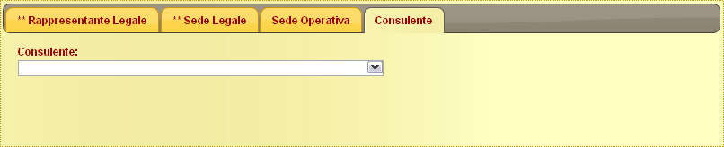 Sede operativa Figura 9 Scheda Sede Operativa.