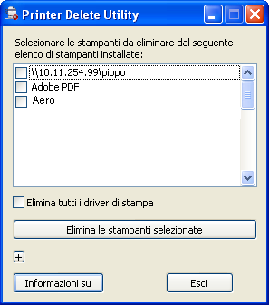 STAMPA DA WINDOWS 48 Disinstallazione dei driver di stampa Tutte le installazioni del software utente su un computer Windows vengono eseguite mediante il programma di installazione del software