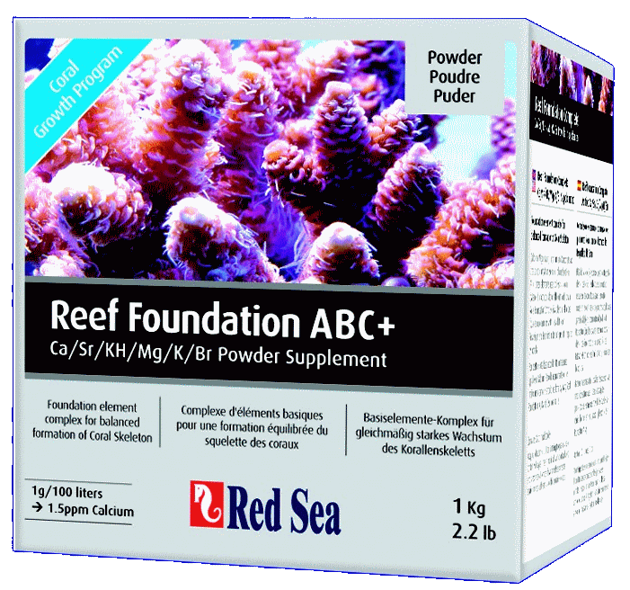 PROGRAMMA REEF CARE Additivi equilibrati alla crescita robusta scheletri di corallo: Reef Foundation A: calcio stronzio + Reef Foundation B: Buffer Reef Foundation C: