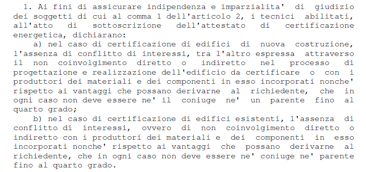 Chi può certificare? B) Requisiti di indipendenza del certificatore D.