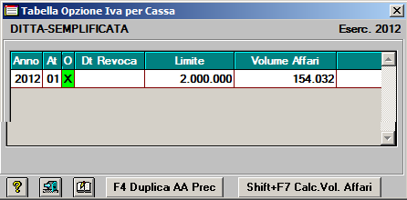 IVA x CASSA LIQUIDAZIONE IVA pag. 2 1. Aggiornamento archivi 1.1. Scelta dell opzione Iva per Cassa (03.01.