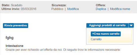 Carrelli & Checkout Aggiungere elementi al carrello Inserire la quantità > cliccare su Aggiungi Cancellare il carrello Il mio Account > carrelli > Selezionare il carrello > cancellare il carrello