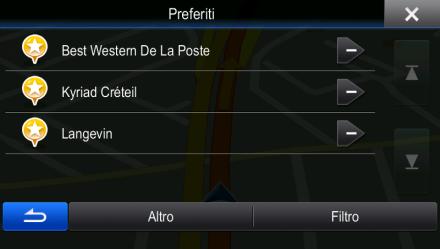 3.1.5 Selezione della destinazione dai Contatti È possibile selezionare come destinazione una posizione già salvata come voce dei Contatti.