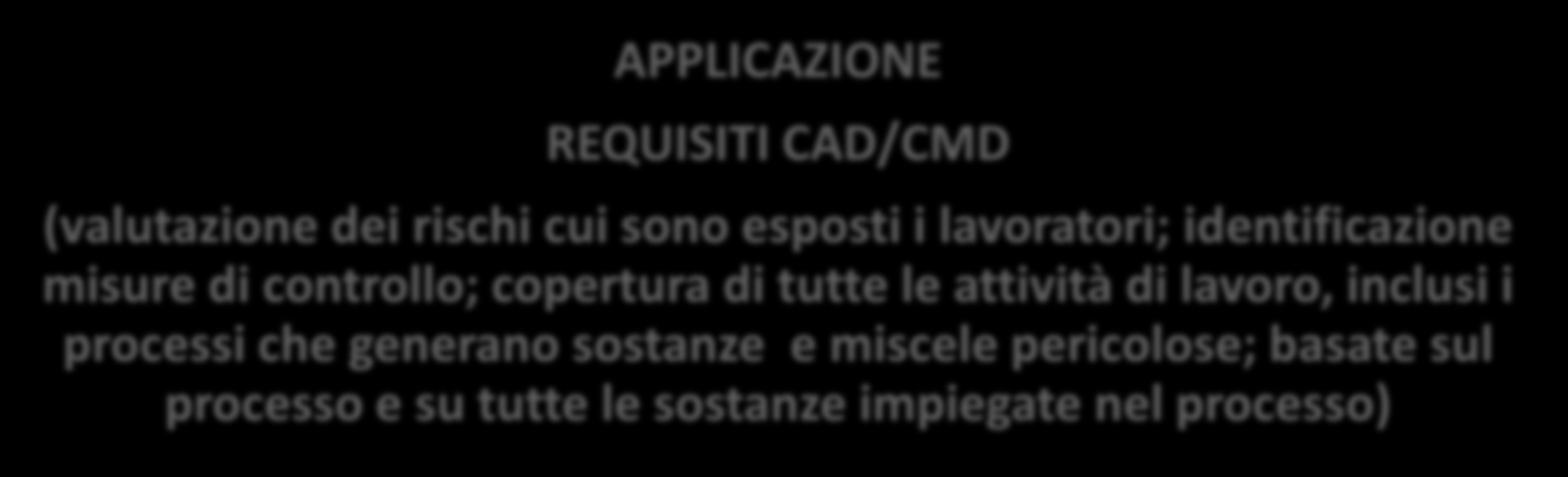 VERIFICA ADEMPIMENTI REACH (salute e sicurezza del lavoro, protezione ambientale, tutela consumatori; non si applica a sostanze e miscele generate da processi; basato sulla «sostanza») Documento SLIC