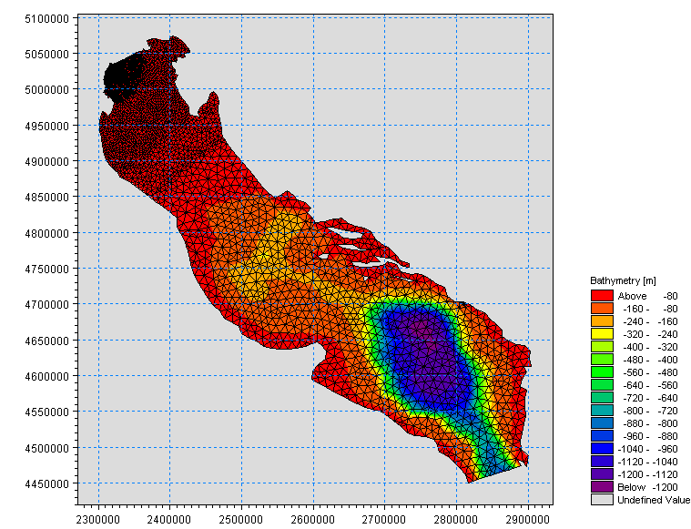 Il modello di moto ondoso Sviluppato su template Mike 21 SW FM Basato su previsioni di vento ECMWF Finestra di previsione 120 ore (5 giorni) Aggiornamento ogni 12 ore Output di