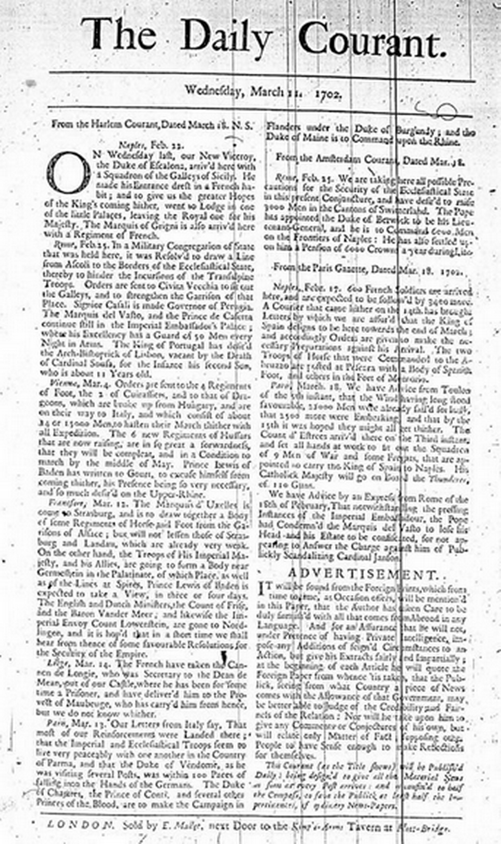 Quando nasce il giornale /2 Nel Settecento Durante l età della Rivoluzione industriale, con il movimento culturale e filosofico dell illuminismo, tutta l editoria del XVIII secolo ebbe un grande