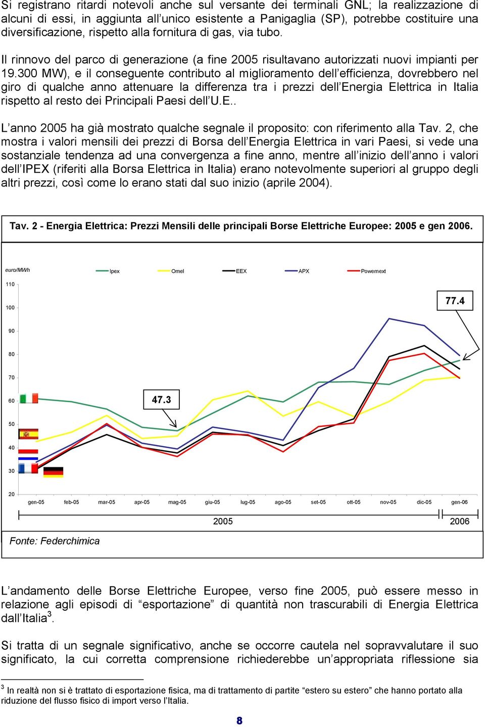 300 MW), e il conseguente contributo al miglioramento dell efficienza, dovrebbero nel giro di qualche anno attenuare la differenza tra i prezzi dell Energia Elettrica in Italia rispetto al resto dei