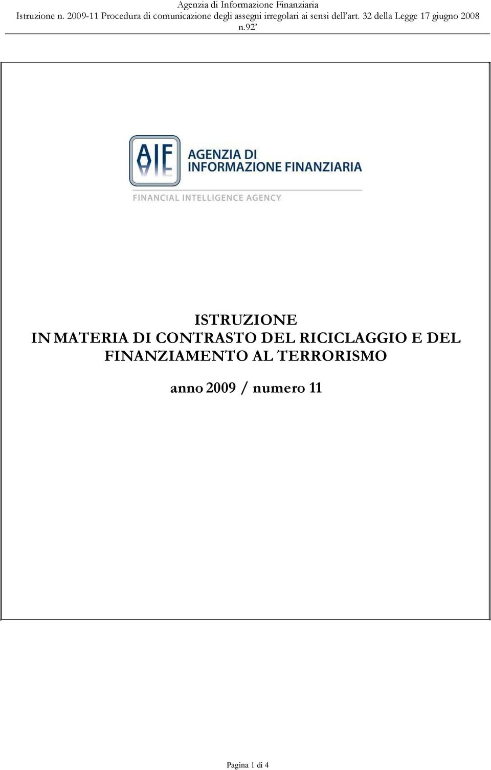 DEL FINANZIAMENTO AL