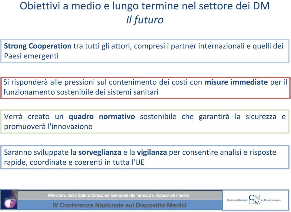 sistemi sanitari Verrà creato un quadro normativo sostenibile che garantirà la sicurezza e promuoverà l'innovazione