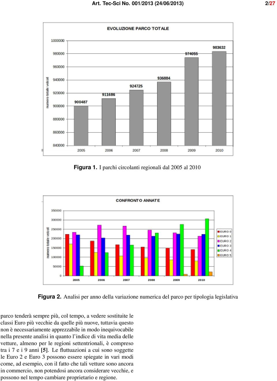 questo non è necessariamente apprezzabile in modo inequivocabile nella presente analisi in quanto l indice di vita media delle vetture, almeno per le regioni settentrionali, è compreso tra i 7