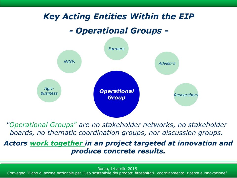 networks, no stakeholder boards, no thematic coordination groups, nor discussion