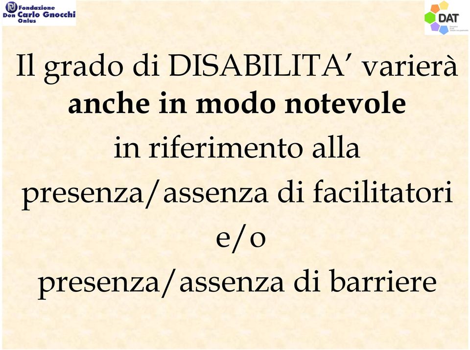 riferimento alla presenza/assenza