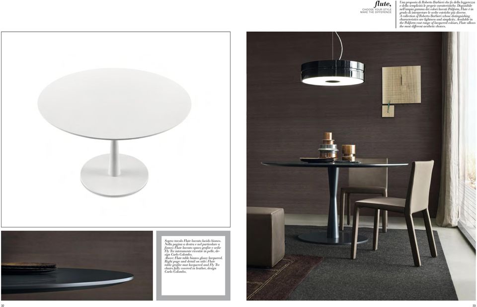A collection of Roberto Barbieri whose distinguishing characteristics are lightness and simplicity.