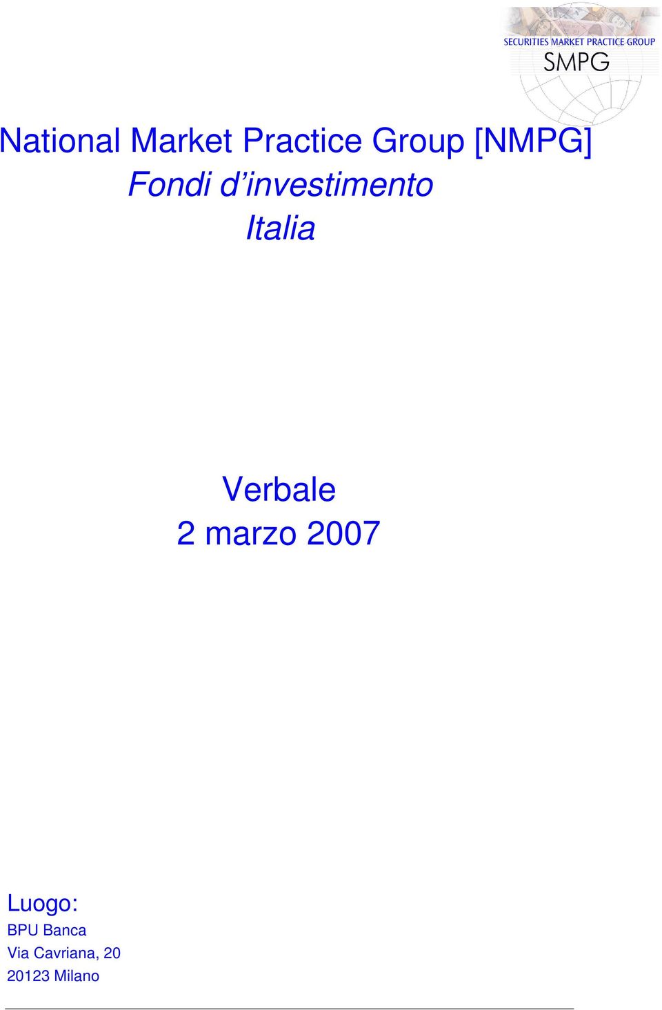 Italia Verbale 2 marzo 2007