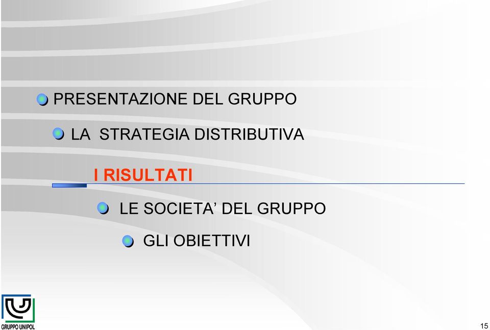 DISTRIBUTIVA I RISULTATI