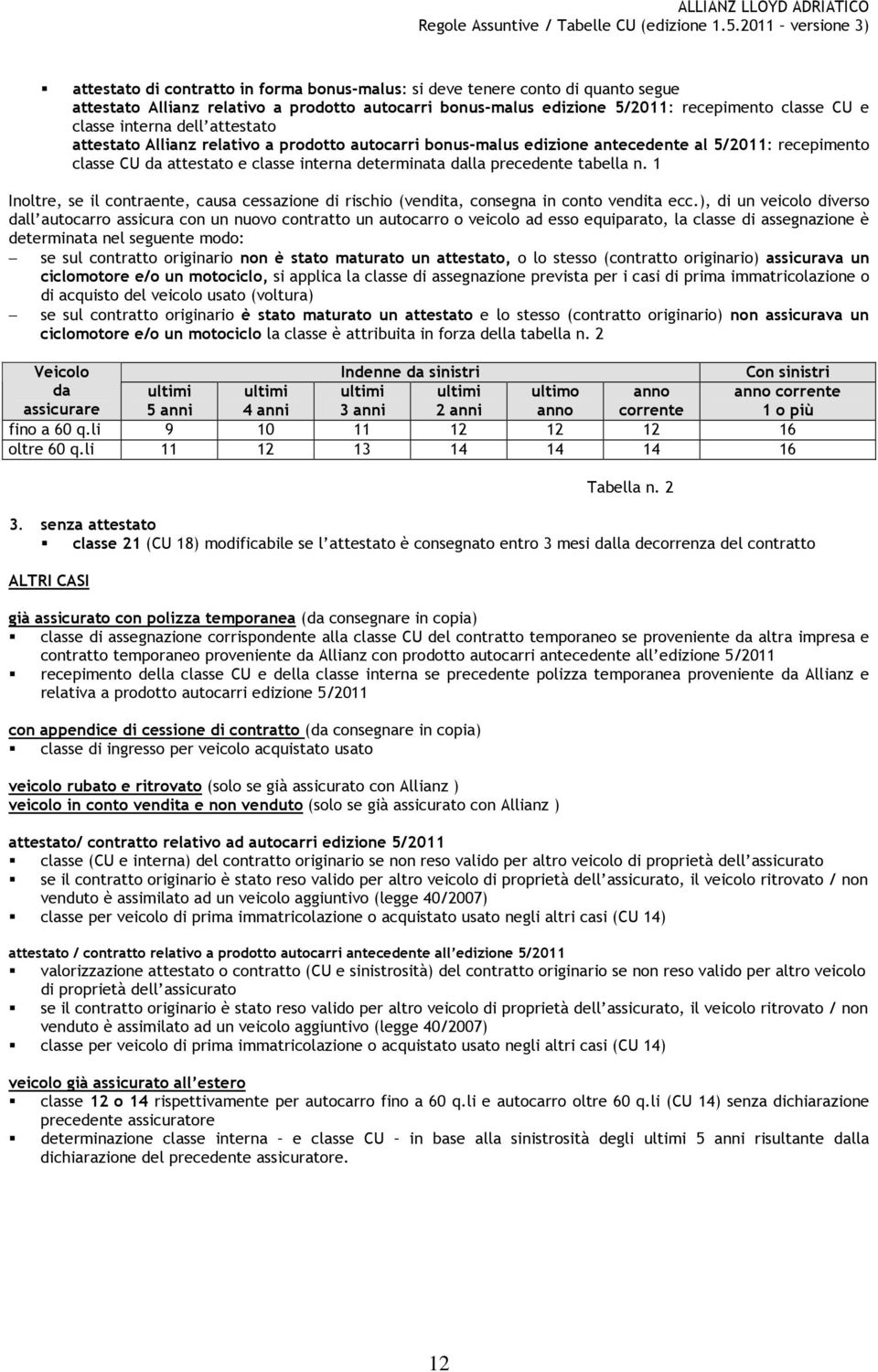 1 Inoltre, se il contraente, causa cessazione di rischio (vendita, consegna in conto vendita ecc.