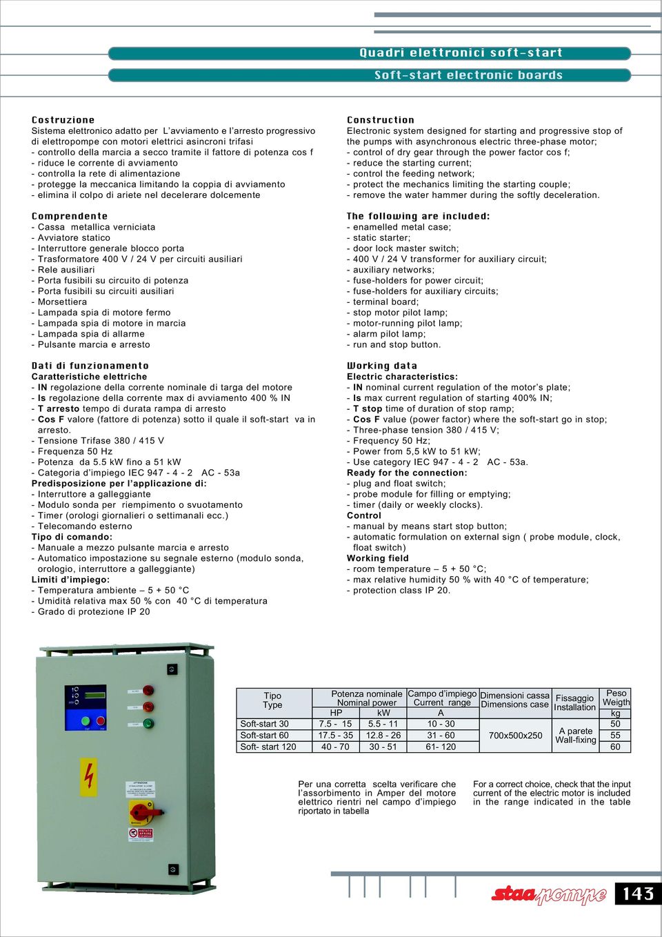 di ariete nel decelerare dolcemente - vviatore statico - Trasformatore 400 V / 24 V per circuiti ausiliari - Rele ausiliari - Porta fusibili su circuito di potenza - Porta fusibili su circuiti