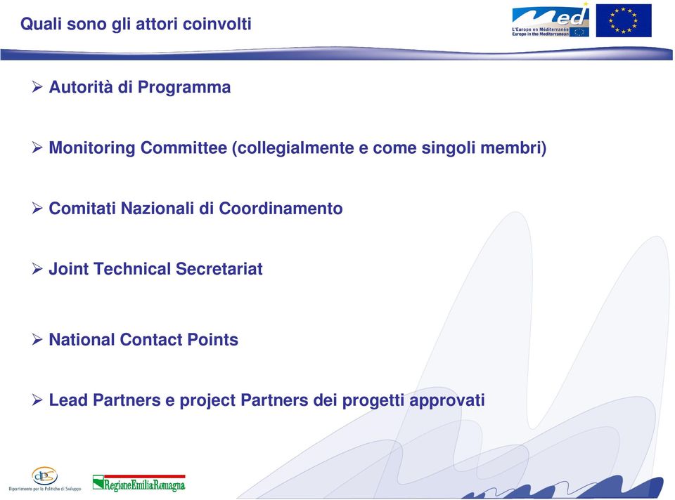 Nazionali di Coordinamento Joint Technical Secretariat National