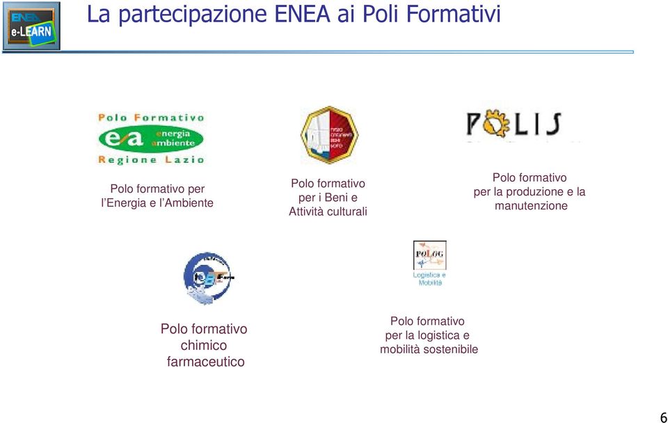 Polo formativo per la produzione e la manutenzione Polo formativo