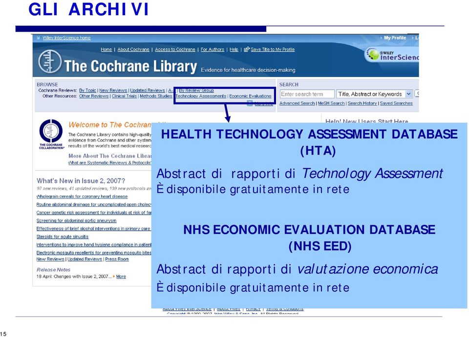 in rete NHS ECONOMIC EVALUATION DATABASE (NHS EED) Abstract di