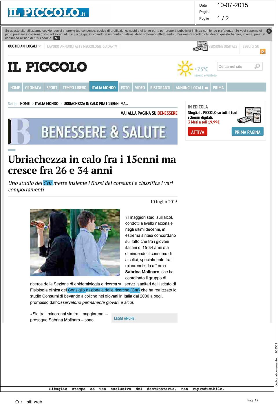 Cliccando in un punto qualsiasi dello schermo, effettuando un azione di scroll o chiudendo questo banner, invece, presti il consenso all uso di tutti i cookie OK QUOTIDIANI LOCALI LAVORO ANNUNCI ASTE