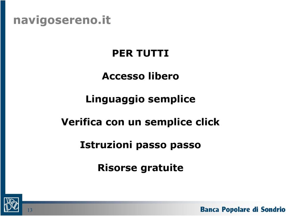 Linguaggio semplice Verifica con